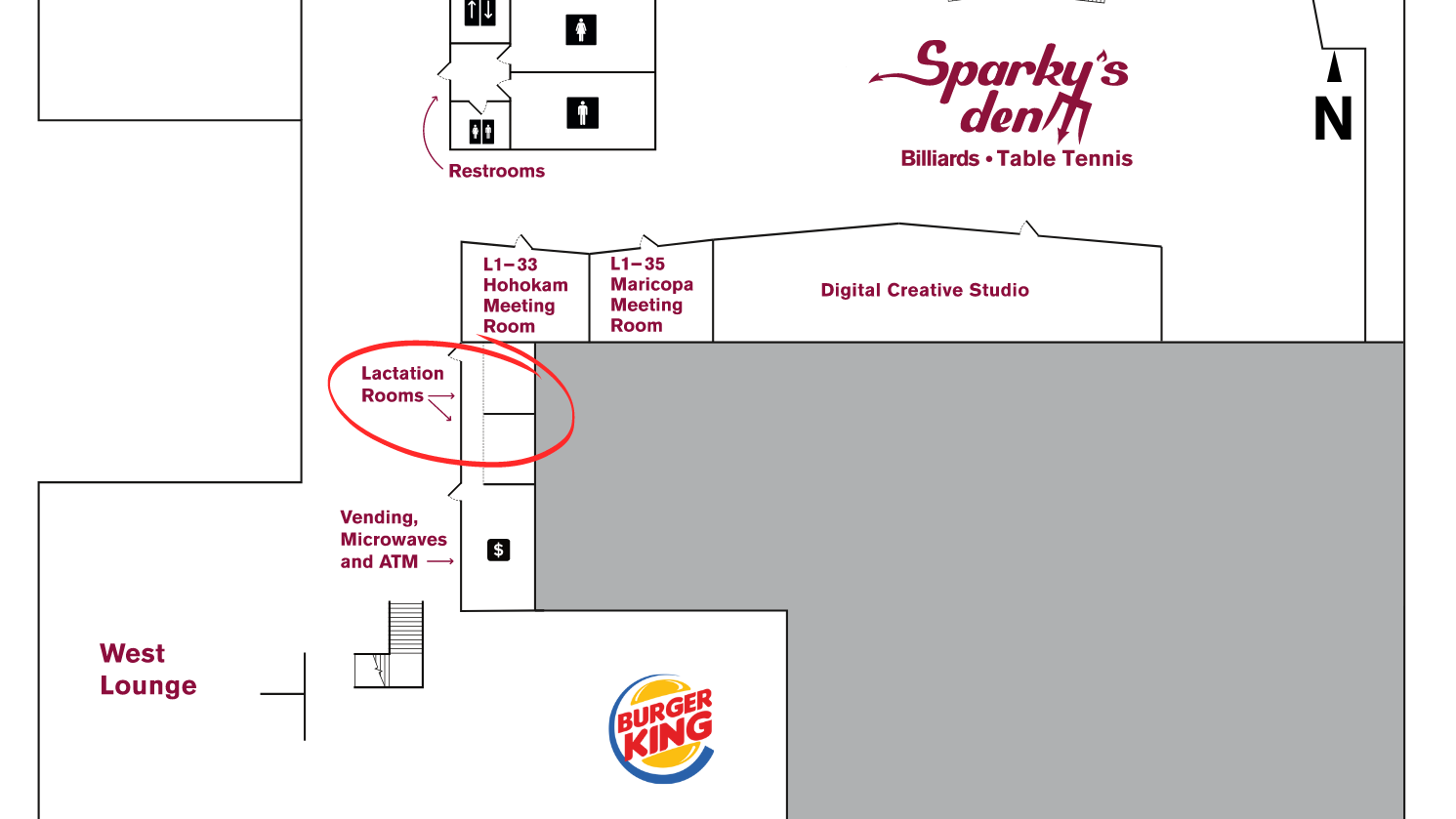 Lactation Room Map