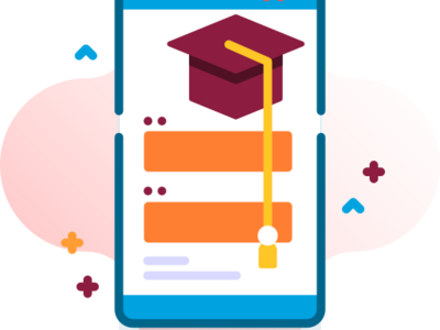 An image depicting the pocket app, featuring a graduation cap to denote its use as a digital wallet for learners in specific.