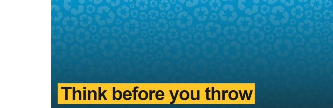 Think before you throw - Blue Bag image