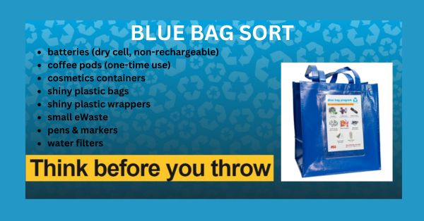 Blue Bag Sort, Think before you throw 