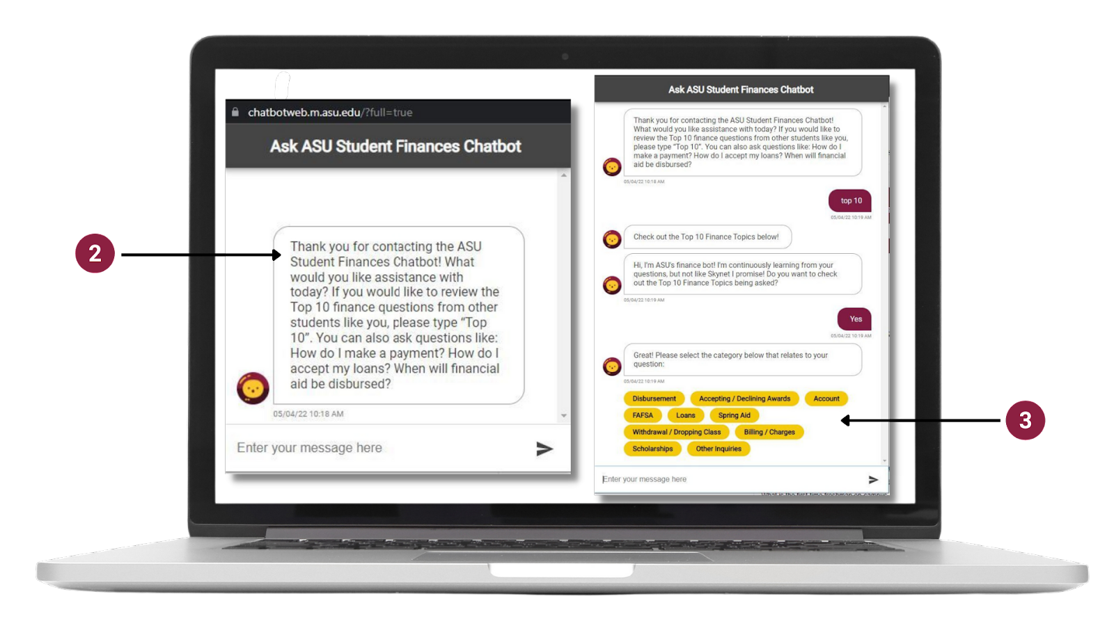 Once on the chat, select âFinances,â to engage with the chatbot, as shown in the images 2 and 3 above.