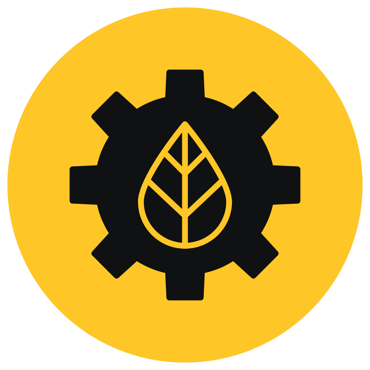 leaf in a gear 