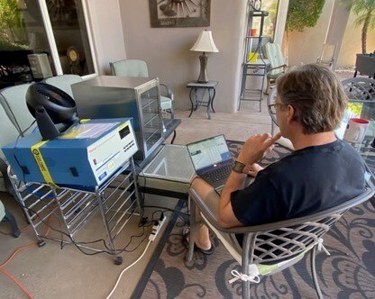 Kozicki in his outdoor lab