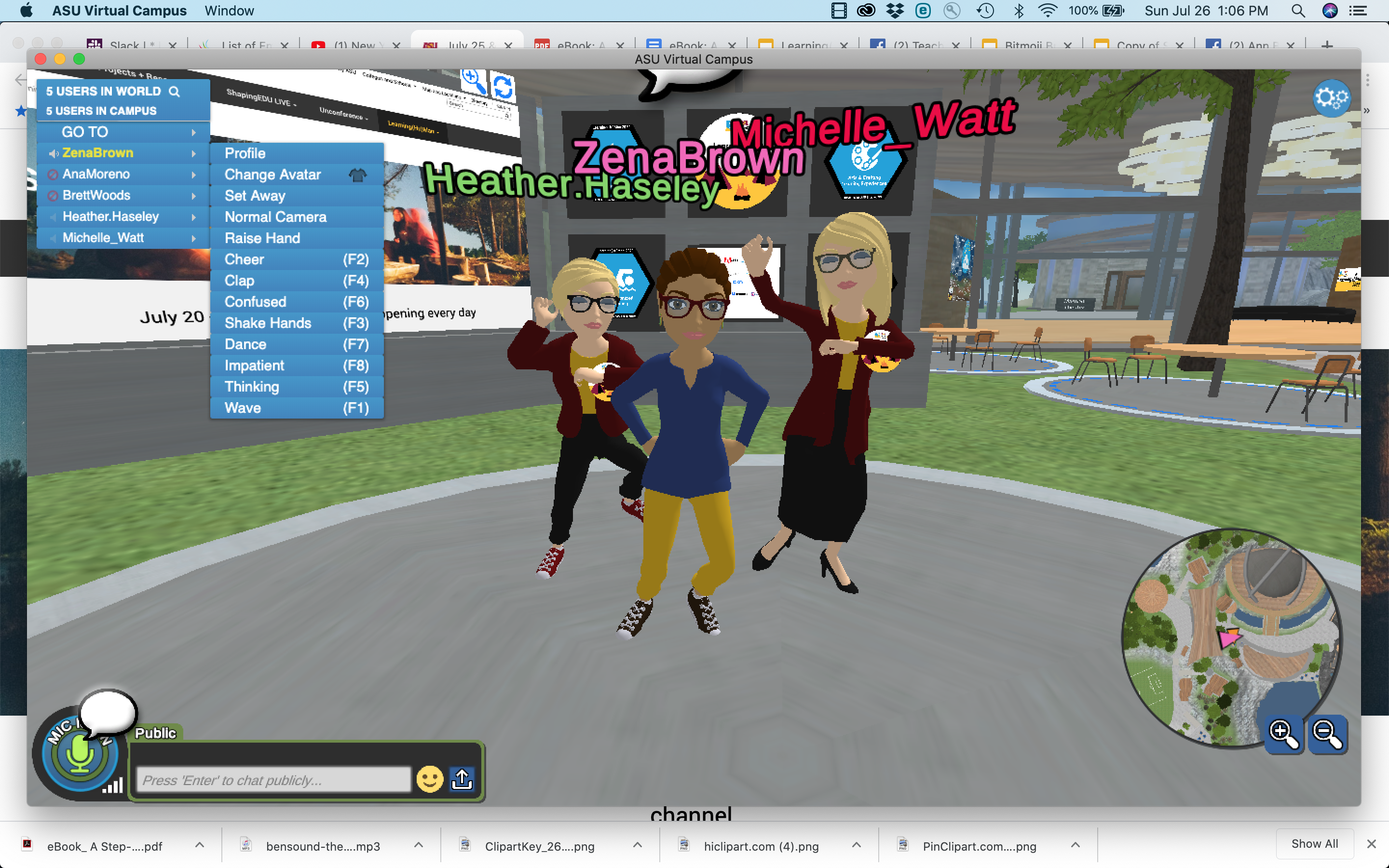 Virbela Avatars dancing