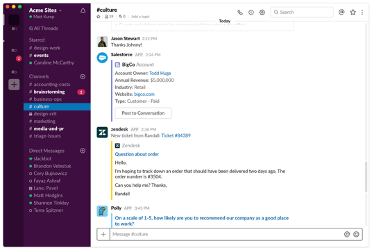 Slack through the Desktop Client