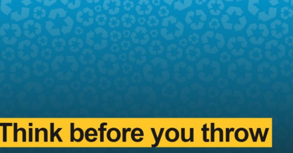 Think before you throw - Blue Bag image