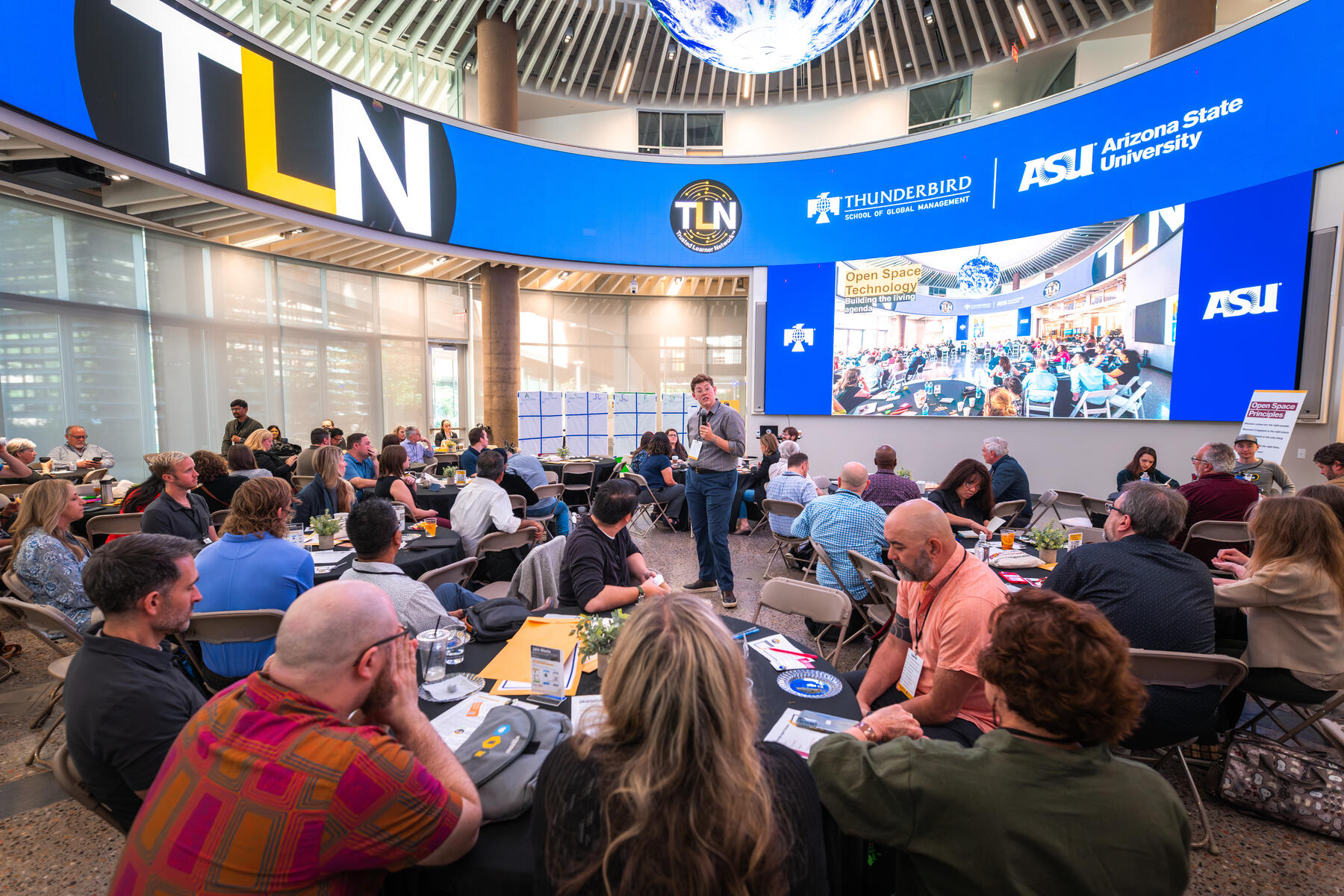 Kate Giovacchini speaks to participants at the 2024 TLN Unconference