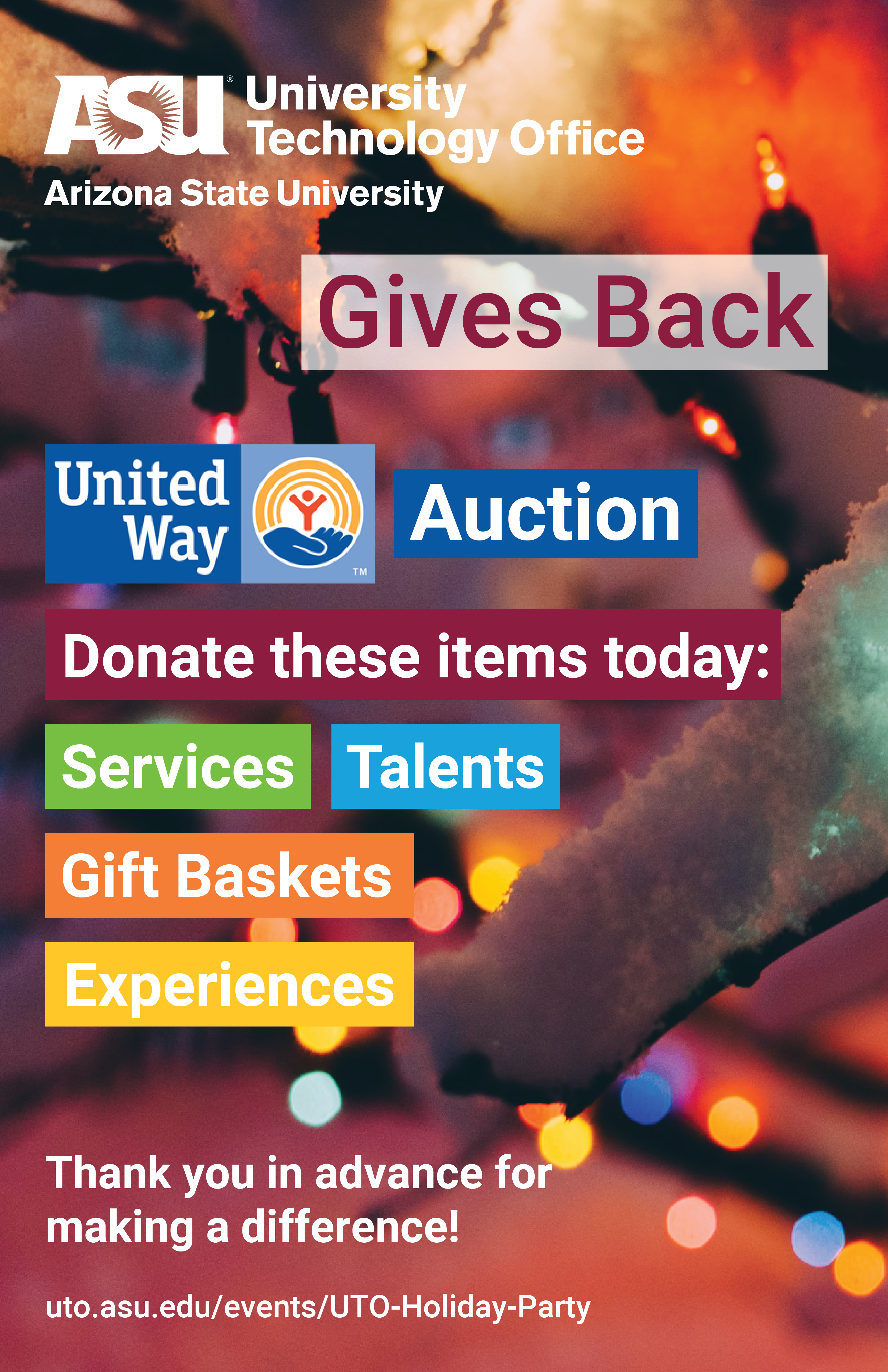 UTO Gives Back Poster UTO Gives Back Poster